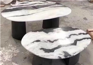 China Panda White Marble Polished Table Top
